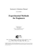 Experimental methods for engineers 8th solutions manual. - Como en la estrategia del caracol--.