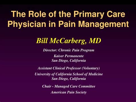 Expert guide to pain management by bill h mccarberg. - Mrs right a womans guide to becoming and remaining a wife 1.