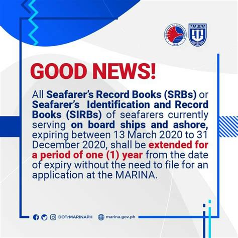 Expiring Seaman’s Book in 2024 is Extended for Another 12 Months