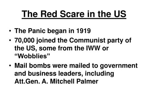 However, a backlash against government excesses and the return of “normalcy” in the 1920s put the domestic communist issue on the back burner. Conservative critics of the New Deal often denounced its supposed communist tendencies, but not until after 1945 did their concerns reach the political mainstream and stimulate a second Red Scare.. 