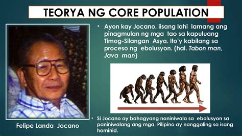 Explanation of jocano's core population theory