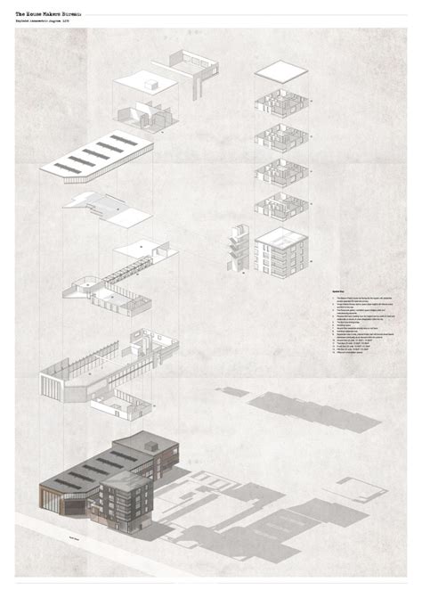 Exploded axonometric diagram. James Beardall Diagram architecture