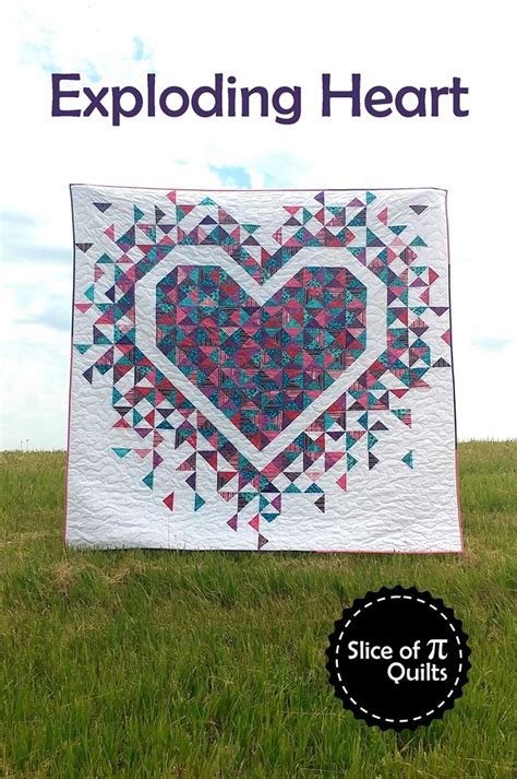 Exploding Heart Quilt Pattern by Slice of Pi Quilts Paper Etsy