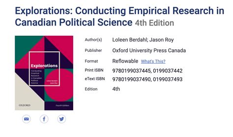Explorations conducting empirical research in canadian political science. - Músicos contemporáneos y de otros tiempos..