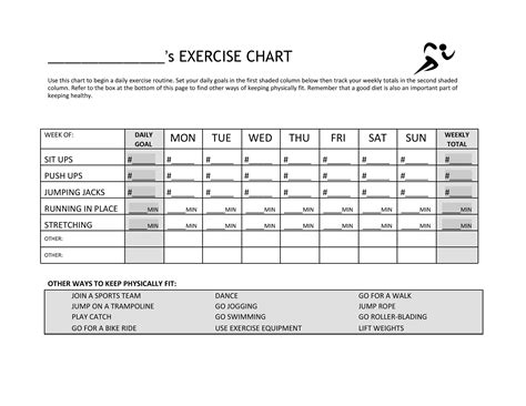 Explore Our Example of Exercise Chart Template for Free in 2021