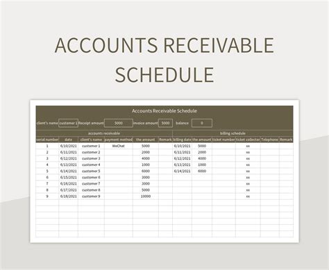 Explore Our Image of Schedule Of Accounts Receivable Template Excel
