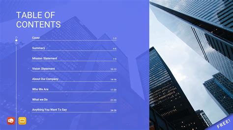 Explore Template Table Of Contents PowerPoint Slide