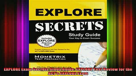 Explore exam secrets study guide explore test review for the acts explore exam. - Codenotes for j2ee by gregory brill.