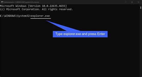 Explorer exe running. exe) in Windows 11 via CMD or PowerShell, without ...