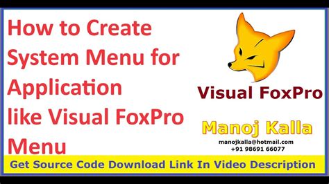 Exploring Foxpro Menu System