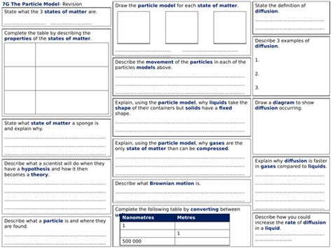 Exploring Science 7G Revision Worksheet- The …