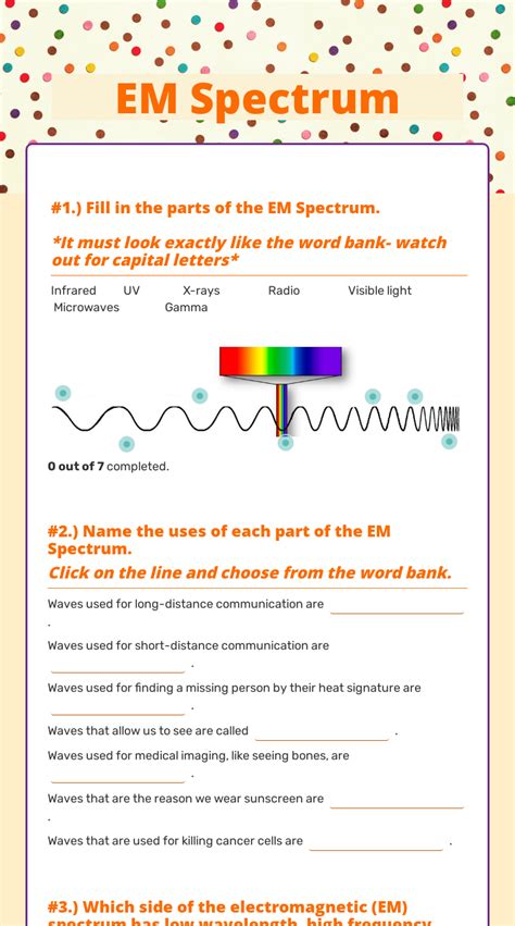 Exploring The Spectrum Worksheet Answers