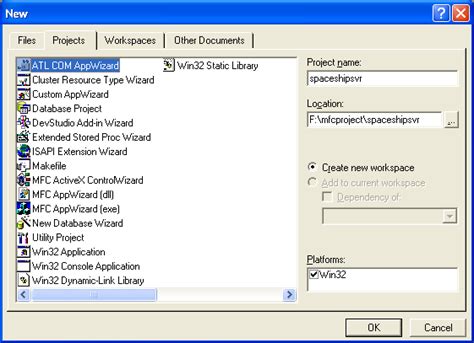 Exploring The Visual C Ide In Building The Windows Atl Com Project Using C Codes And Mfc Library