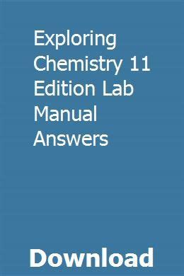 Exploring chemistry 11 edition lab manual answers. - Mikrophyttoxine ein handbuch zum nachweis von toxinen umweltüberwachung und therapien zur bekämpfung von vergiftungen.