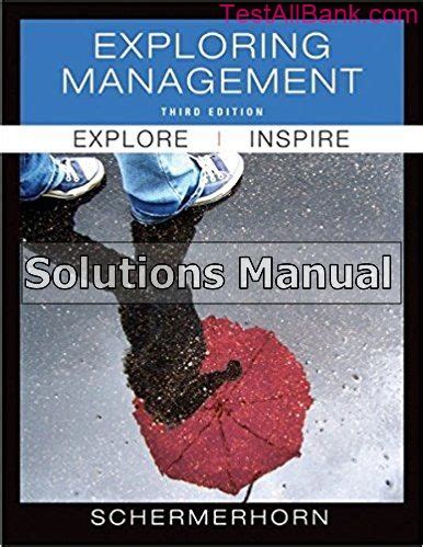 Exploring management third edition solutions manual. - Como mejorar el autoconcepto - programa para mejor.