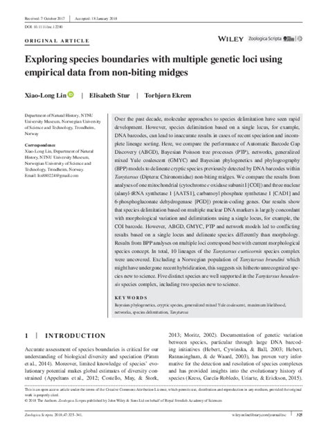 Exploring species boundaries with multiple genetic loci using …