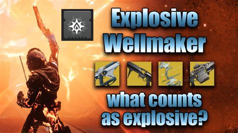 Explosive wellmaker. Just make it so that only sacred flame explosions spread scorch and boom problem solved, like it already synergies with explosive wellmaker Reply ... Should have been weaker but faster hipfiring shots or slower, more powerful explosive shots that apply scorch. Reply 