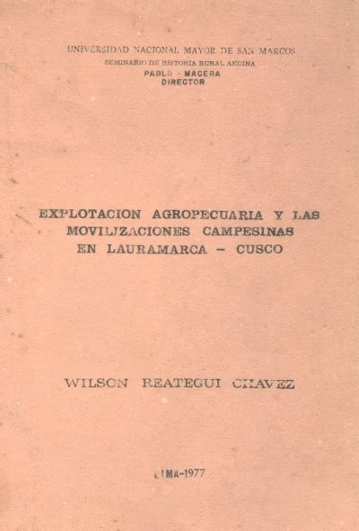 Explotación agropecuaria y las movilizaciones campesinas en lauramarca (cusco). - Manuale di riparazione della pressa per balle new holland 271.