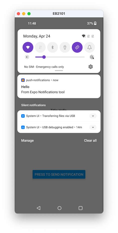 Expo push notification tool.  Beginning with Expo SDK 54, push notifications no longer work i...