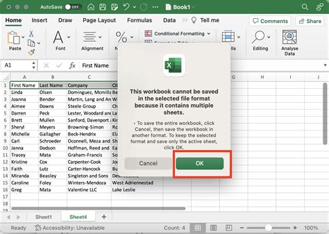 Export Microsoft Excel selection into a CSV file Datablist