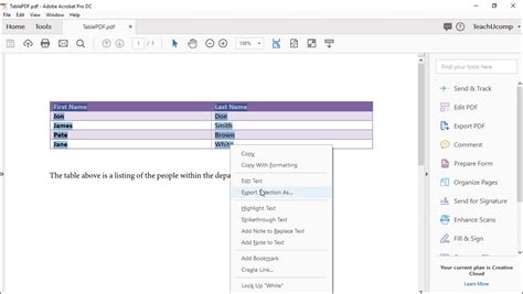 Export a PDF to Excel Instructions and Video Lesson Inc.