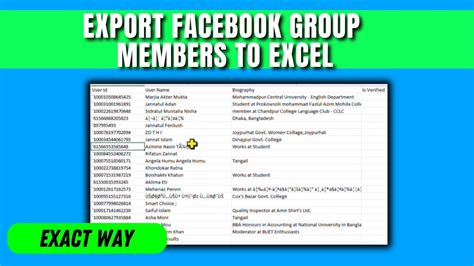 Export facebook group members email. O.  Click Export data in the sections you want to expo...