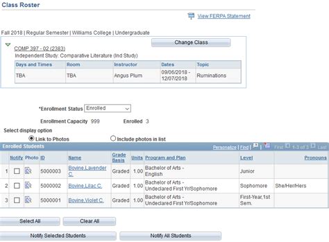 Export or Copy Class List Registrar