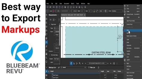 Export the Markups list to Excel - Bluebeam Video Tutorial