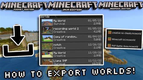 Export world minecraft mod.  Instructions for this vary A Forge Minecraft mod capable of export...