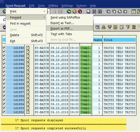 Exporting the Contents of Spool Requests - SAP