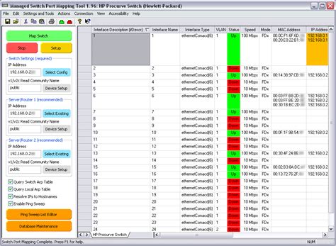 Exporting to a Spreadsheet from the Managed Switch Port Mapping Tool