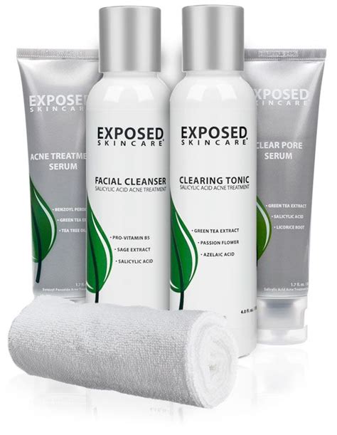 Exposed skin care. The Exposed Skin Care Facial Moisture Complex is an oil-free gel that locks in moisture and rebalances your skin. Natural extracts and caffeine promote cell renewal and reduce inflammation; Works great with our daily acne treatment system. Sulfate and Paraben Free 