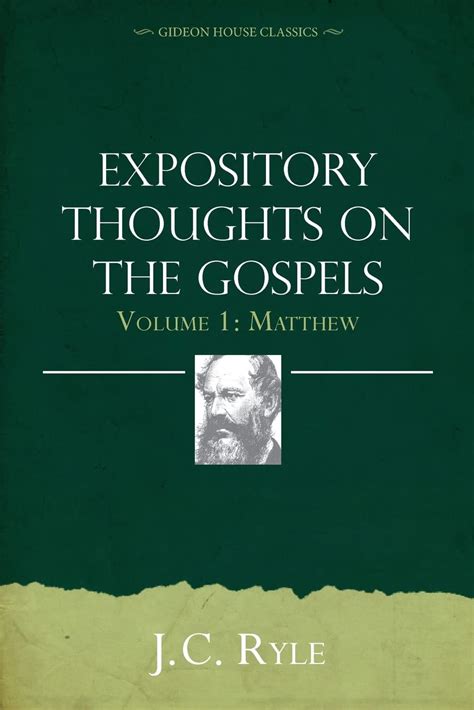 Read Expository Thoughts On The Gospels Volume 1 Matthew By Jc Ryle