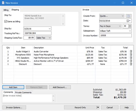 Express Invoice Free Edition for Windows