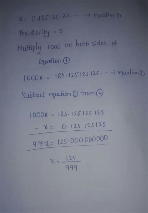Express 0.125(bar on 125) in the form p/q Brainly.in