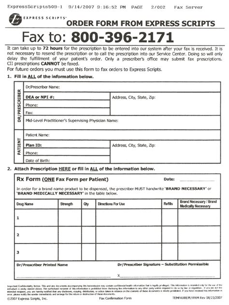 Express Scripts Refill Order Form Fill Online, Printable, Fillable