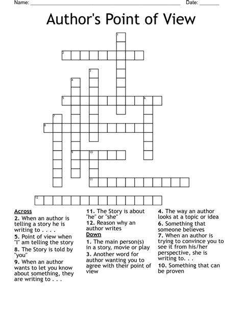 The Crossword Solver found 30 answers to "point of view/angle", 6 letters crossword clue. The Crossword Solver finds answers to classic crosswords and cryptic crossword puzzles. Enter the length or pattern for better results. Click the answer to find similar crossword clues . Enter a Crossword Clue. A clue is required.