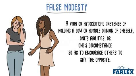 Definition of false modesty in the Definitions.