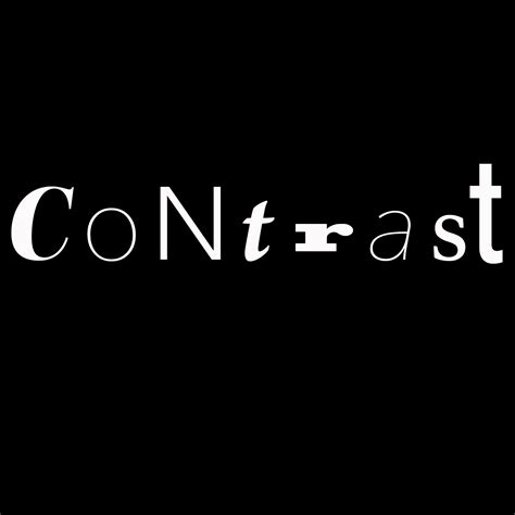 Expressive Word Typography Contrast Behance