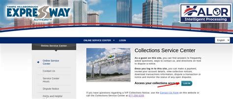 If you have questions regarding a VIP Collections Notice, use the Contact Us Form on this website or call the Collections Service Center at 877-258-5205. Thank you for visiting the Tampa Hillsborough Expressway Authority (THEA) Collections Service Center website. In an effort to improve and expand our customer service for Selmon Expressway .... 
