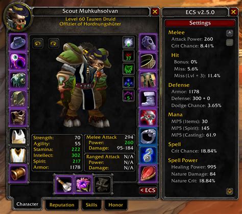 Extended Character Stats