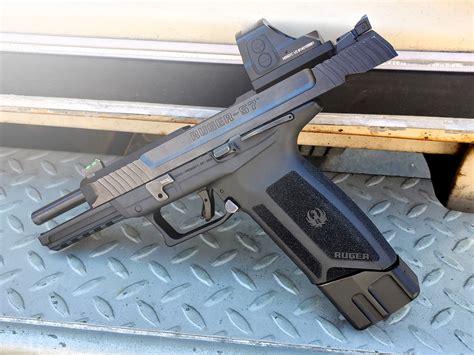 The MSRP is a reasonable $869 making the Ruger-5.7 a good buy compared to FNH’s Five-seveN. The Ruger-5.7 stacks up very well compared to the more expensive Belgian piece. If you are interested in the new LC carbine and its 5.7x28mm cartridge then Ruger’s “5.7” is a very attractive option.. 