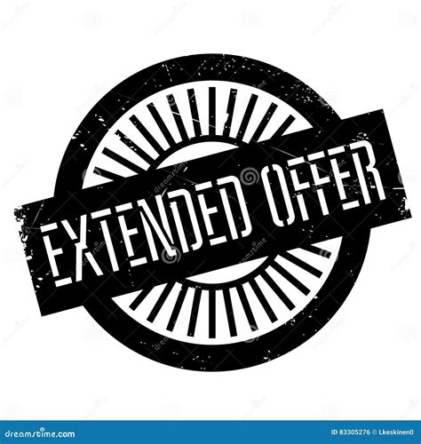 Extended offer stamp. Grunge design with dust scratches. Effects …