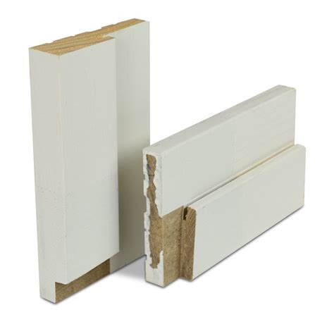 Exterior door jamb kit. This kit is complete with 1-left-hand leg, one right-hand leg and a header piece. All the jamb pieces you would need to complete 1-door frame are in this kit. It can be painted to match your other decor using most exterior types of paint. Fits door frames with dimensions of 3/0 in. W. x 6/8 in. x 36 in. x 80 in.. 