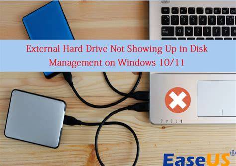 External drive not showing in disk management.  This article describes ...