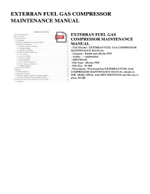 Exterran fuel gas compressor maintenance manual. - Emerson 1f98 0600 installation guide pepco.