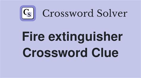 Extinguisher attachments Crossword Clue Wordplays.com