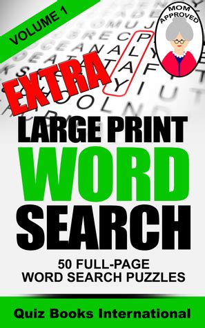 Read Extra Large Print Word Search Volume 1 By Quiz Books International
