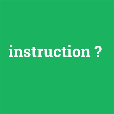Extract instruction ne demek.