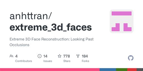 Extreme 3d face reconstruction seeing through occlusions github.  Plenty of Extreme is an Americ...